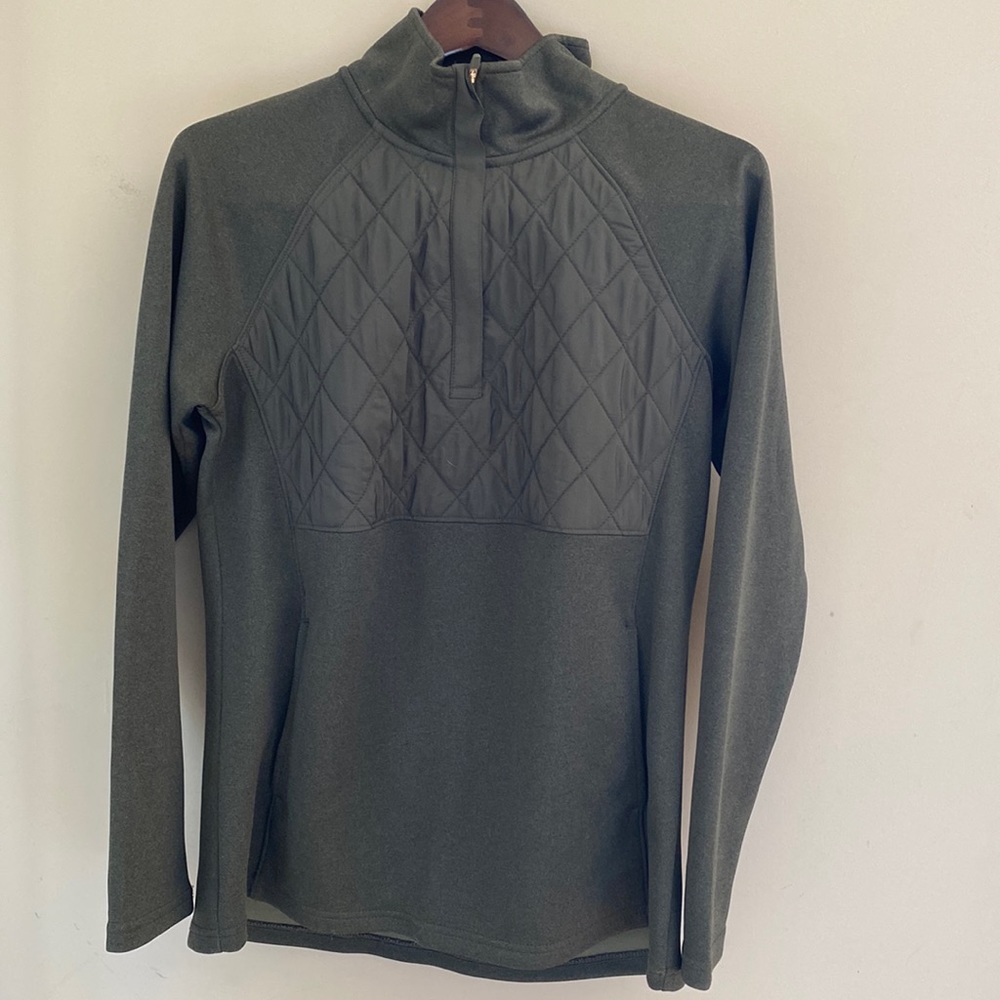 Dark green half zip pull over by Avia  women’s size Med.